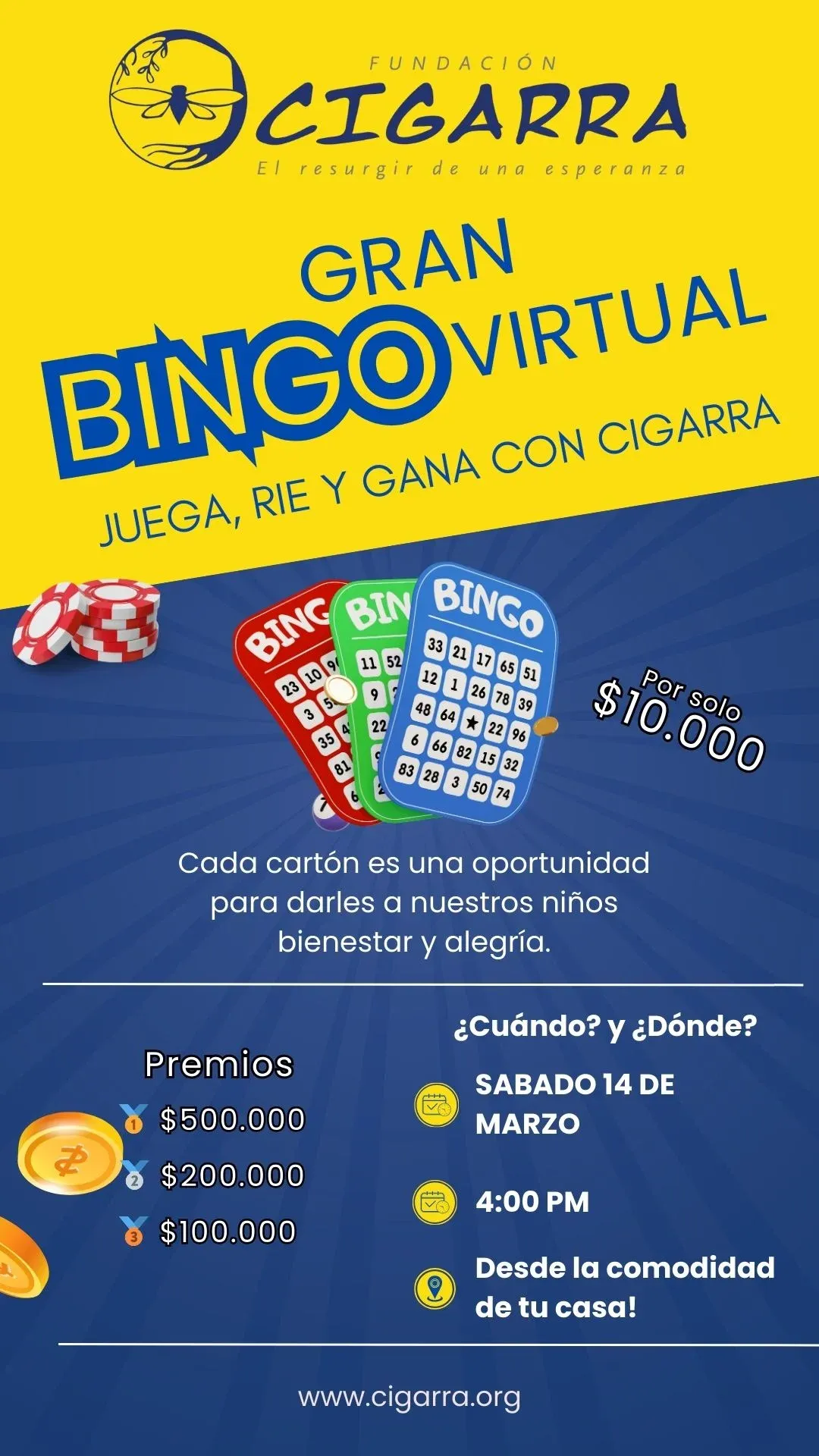 Bingo Virtual Marzo 2026 — ¡Un éxito gracias a su apoyo!